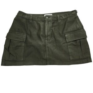 Aritzia TNA Surplus Olive Green Cargo Mini Skirt Size 12 Military Streetwear